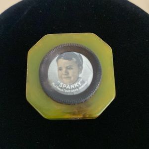 Green Bakelite 1930s Little Rascals Spanky Pencil Sharpener.
